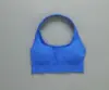 Blue-halter bra