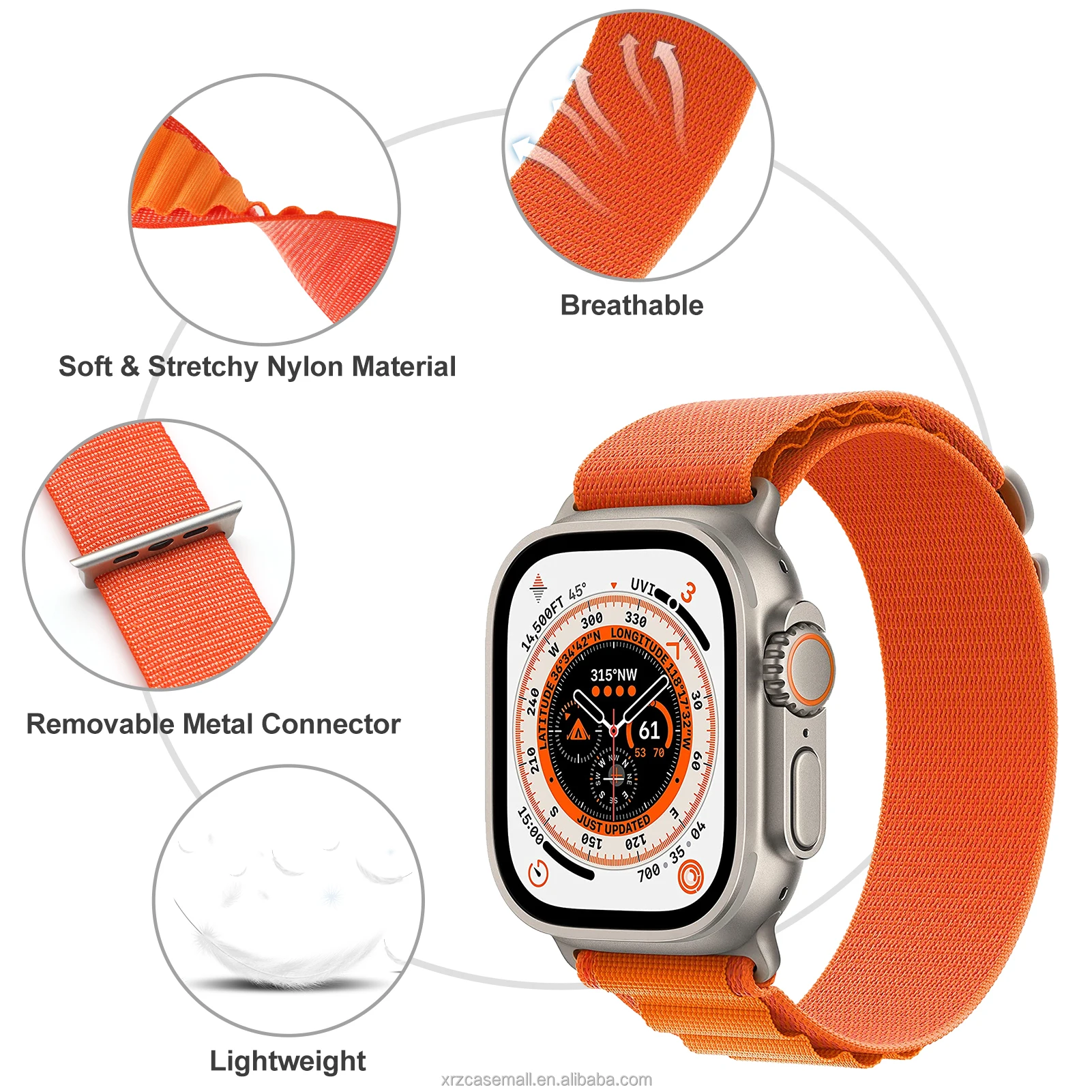 Original Braided Fabric Solo Loop Band Apple Watch Sport Strap For