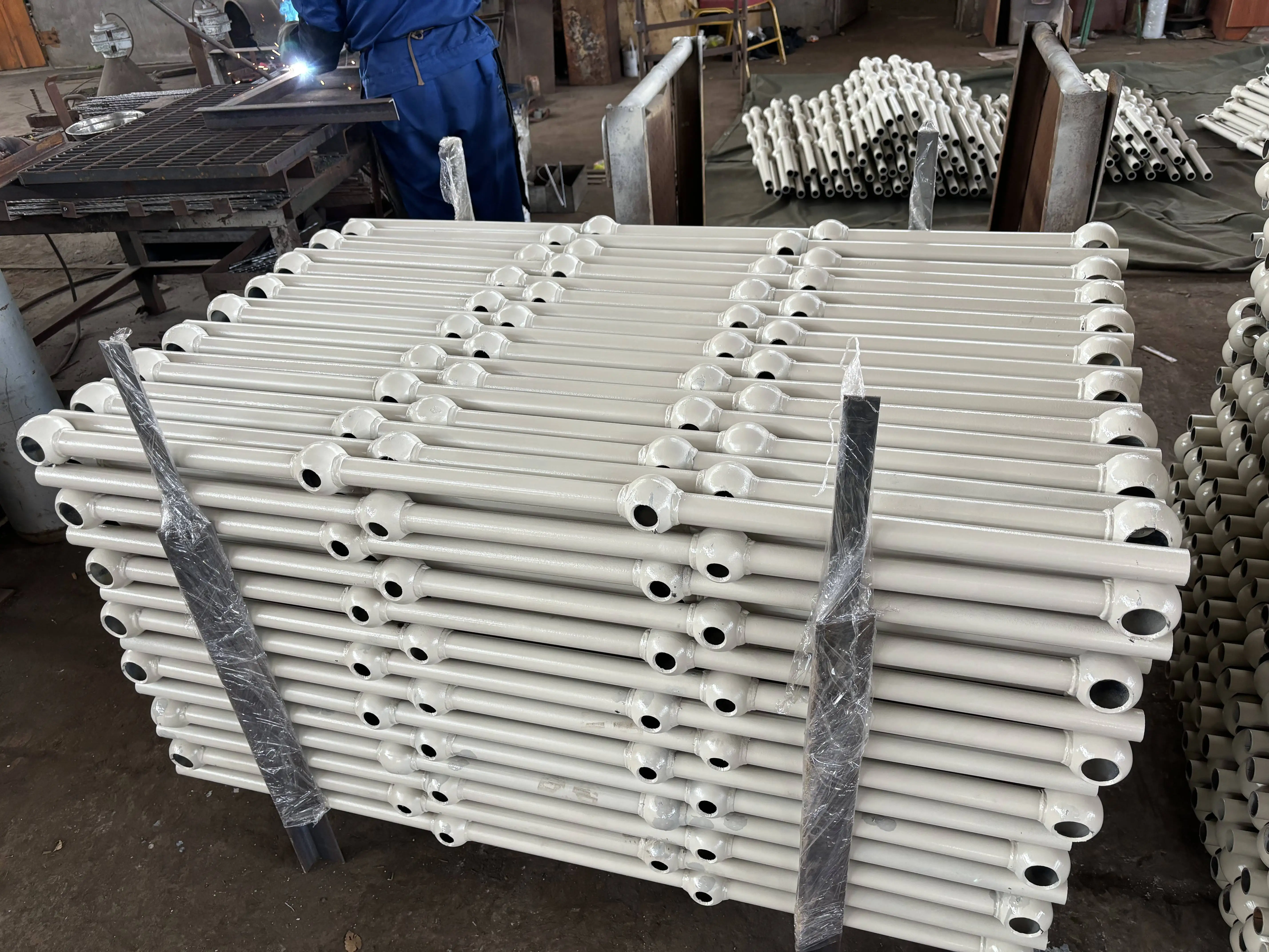 Outdoor Gi Steel Pipe Horizontal Ball Joint Handrail Guardrail