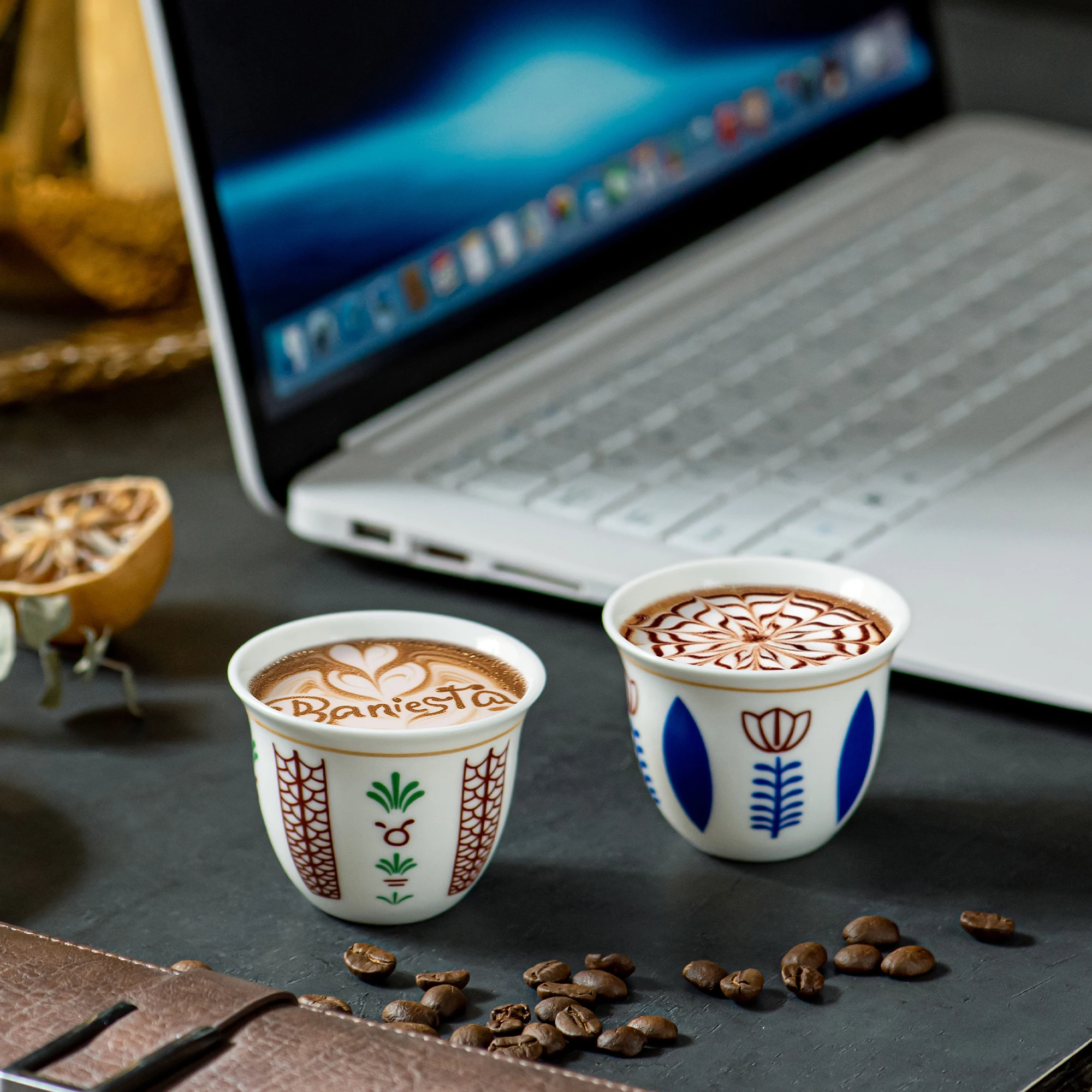 Sets of 6/12 70ml Ceramic Arabic Coffee Cups - Eco-friendly