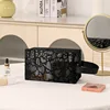 Medium black octagonal bag