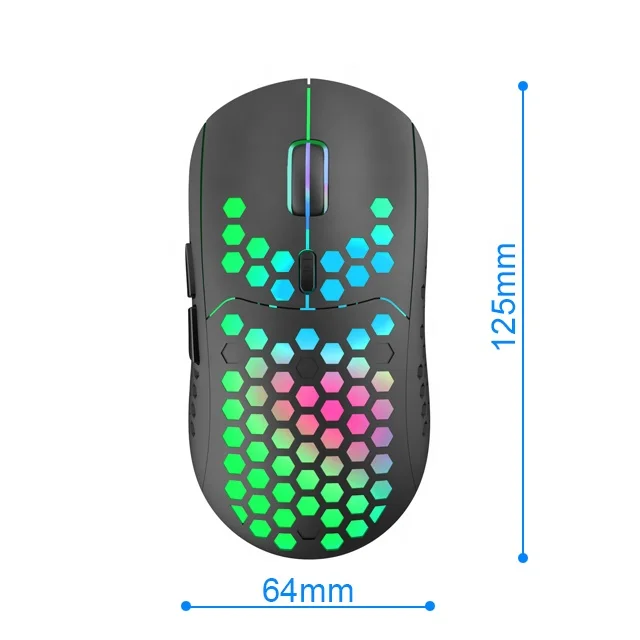 Factory Directly Supply USB Receiver RGB 7 Colors PC Mouse Wireless Optical Rechargeable Silent Wireless Gaming Mouse