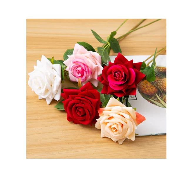 High Quality Artificial rose Flower faux Flower Real Touch Rose faux rose for Wedding Home Decorative