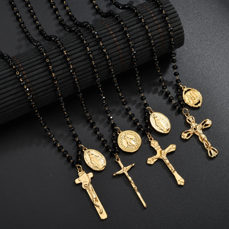 18k Gold Stainless Steel Rosary Beads 