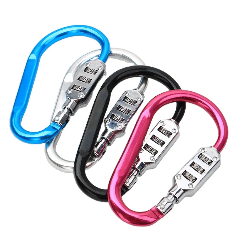 8 Pcs Silver Zipper Lock Clip Metal Carabiner Clip Anti Theft Bag Backpacks