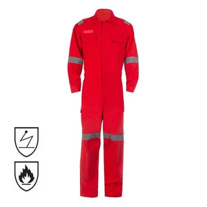 Hot Sale NFPA 2112 EN 11612 Custom Made Anti Static One Piece Long Sleeve Overalls for Mining