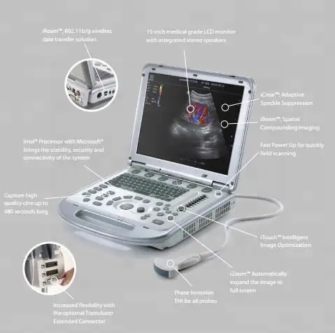 Mindray M7 M9 Portable Ultrasound Machine Color Doppler CW Cardiac Stress Echo Vascular 4D Original Mindray USG Price