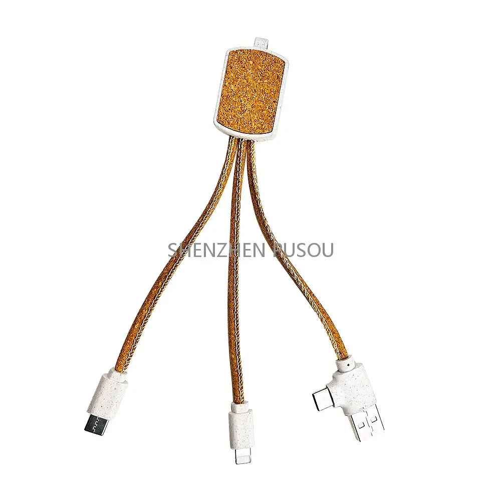 Git Set Keychain 3 In 1 Retractable Customized Logo Usb Cable Square