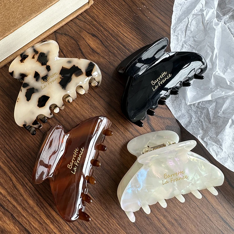 Французский Простой Высококачественный Средний зажим для акулы черепаха Ацетатный коготь волос женщин