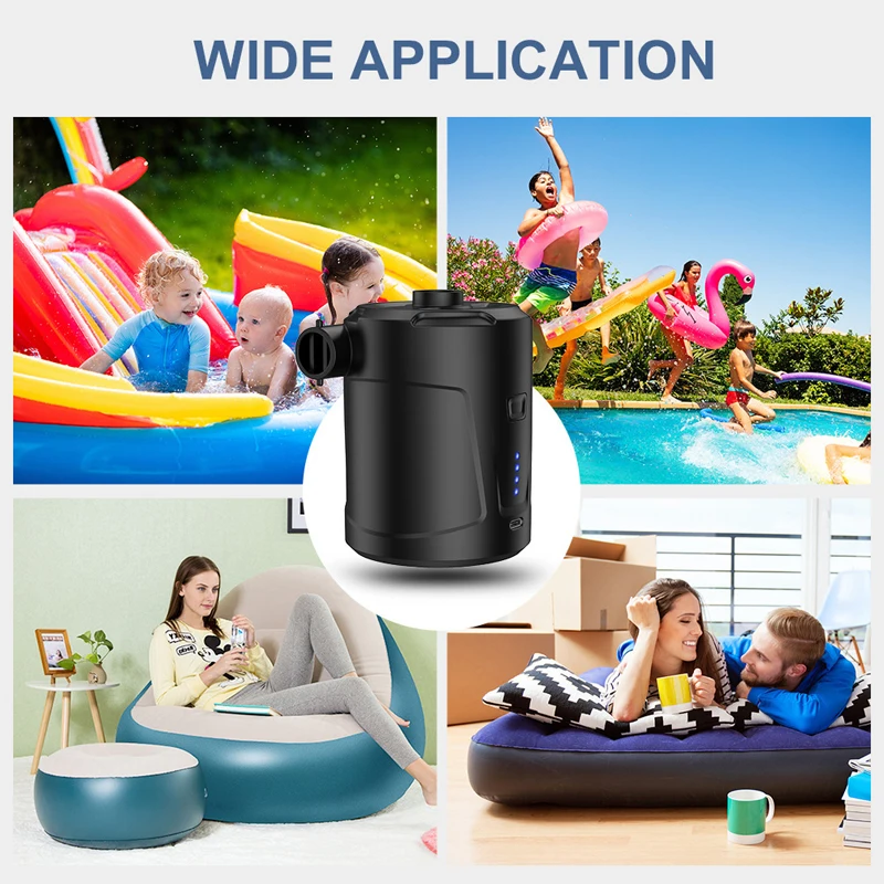 Outdoor Camping USB Cable Rechargeable Battery Inflator Pump for Air Bed Mattress Mini Electric Rechargeable Air Pump - view 6