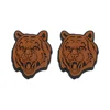 Perle focale Tigre Marron SA116