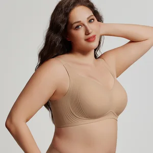 Thin Comfortable Push-up European & American Gothic Style Women's Plus Size Seamless Jelly Gel Bra