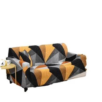 Modern  Floral Printed Sectional Sofa Couch Cover 8 Seats Comfortable Waterproof Protector Sofa