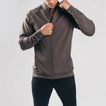 OEM Fitness Men Sports Outfit Plain Hoodie Sweatshirts Blank 100%Polyester Athletic Men Jackets