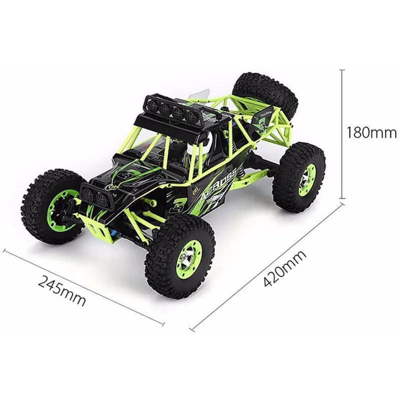 12427 RC Car - 1:12 Scale off Road Rock Crawler with LED Lights