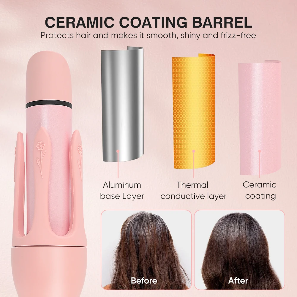 Professional Salon  Automatic 2 in 1 Hair Curler and Straightener Hair Curler Auto Curling Iron  New Design Hair Curler