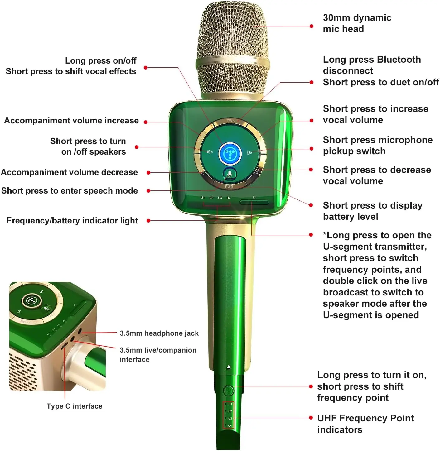 Tosing V1 Pro New Professional Karaoke Machine 20w Patent Loudspeaker