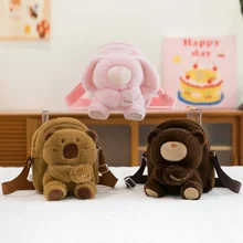 Capibala for Pink Rabbit Camera Bag Bear-Style School Shoulder Handbag and Messenger Bag
