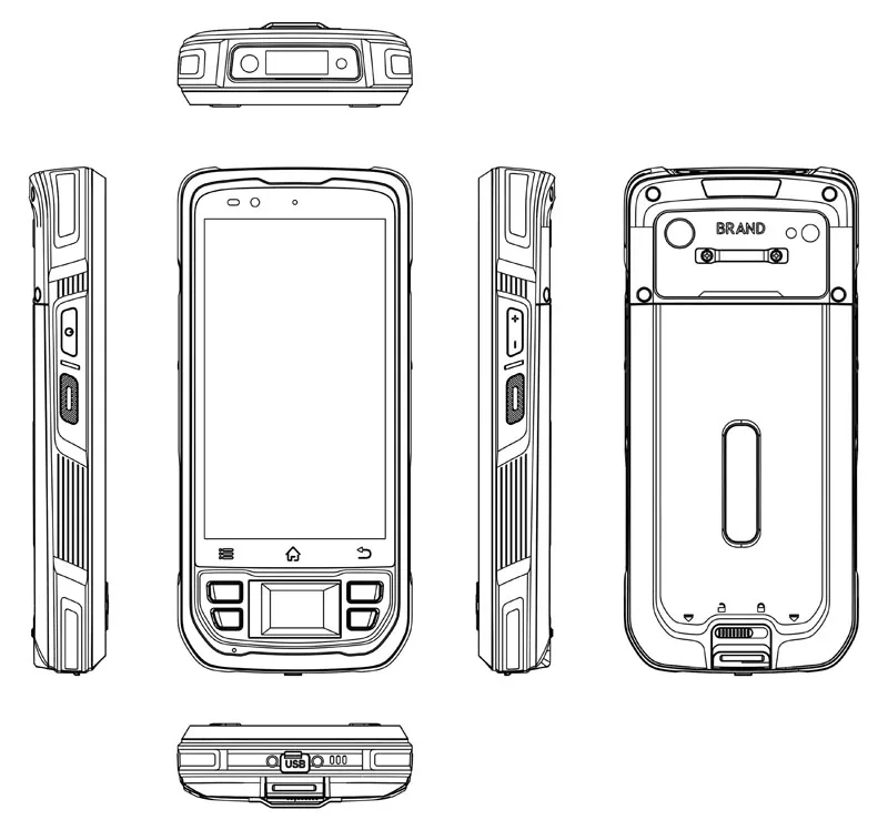 Cheapest 4G 5 Inch Android12 Octa-Core 3+32GB NFC IP65 2D Barcode Scanner Handheld Computer Hand Terminal Mobile Computer PDAs