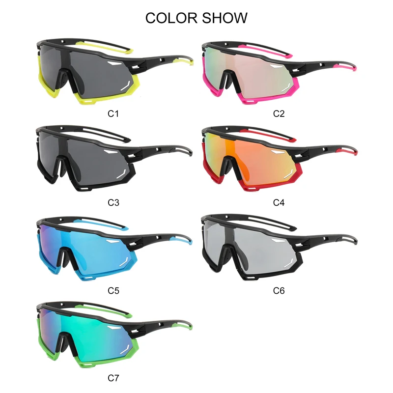 2022 New Design Vintage Oversized Custom Logo Windproof Polarized Sports Sunglasses Men And