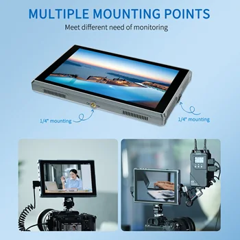 FEELWORLD FW759 PRO DSLR Camera Field Monitor 7 Inch IPS Touch Display, 1280x800 HD, Support Custom LOGO, Wholesale detail image