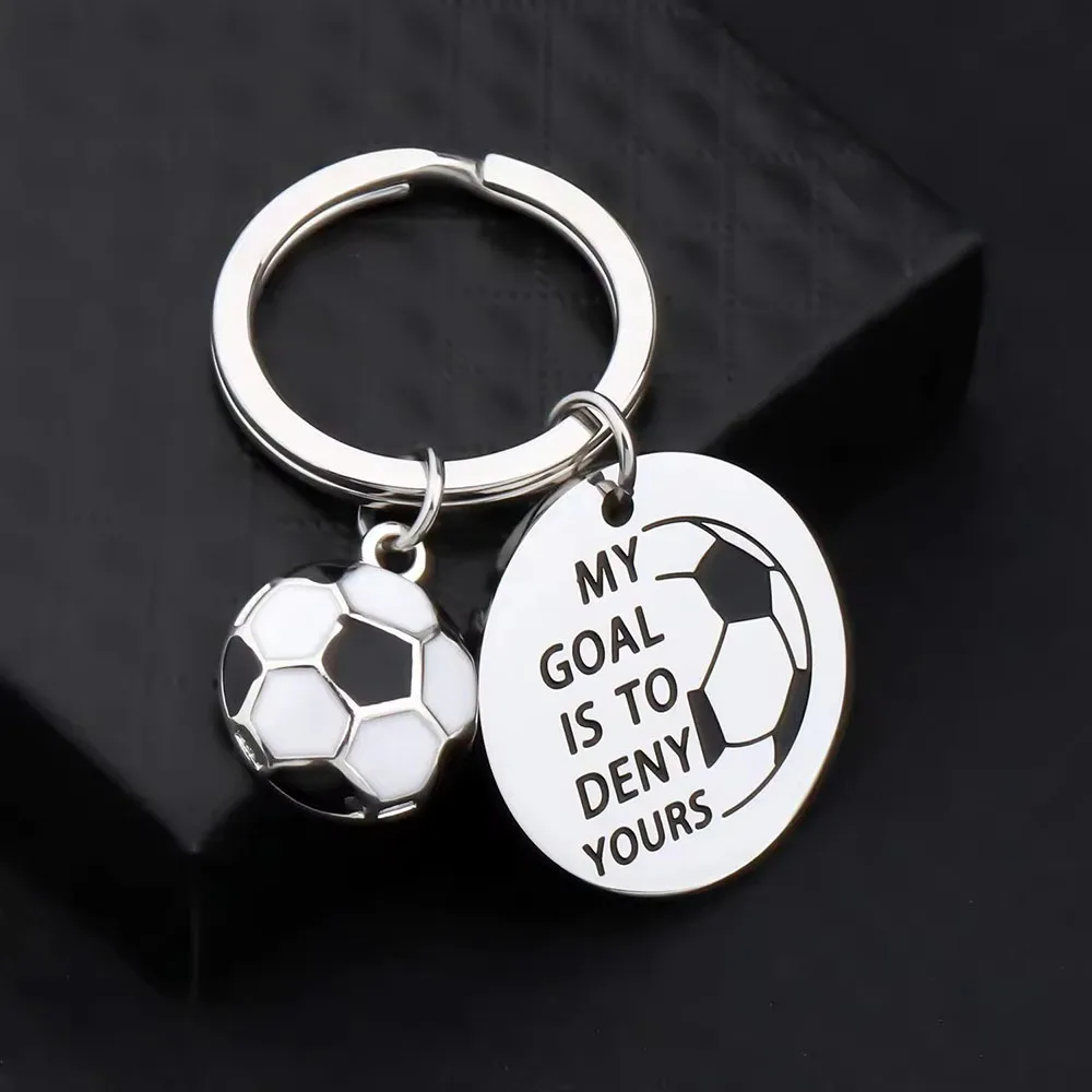 2026 FootballWorld Cartoon Stainless Steel Football Carabiner Keychain Waterproof Fashion Promotion Gift for Backpack Car