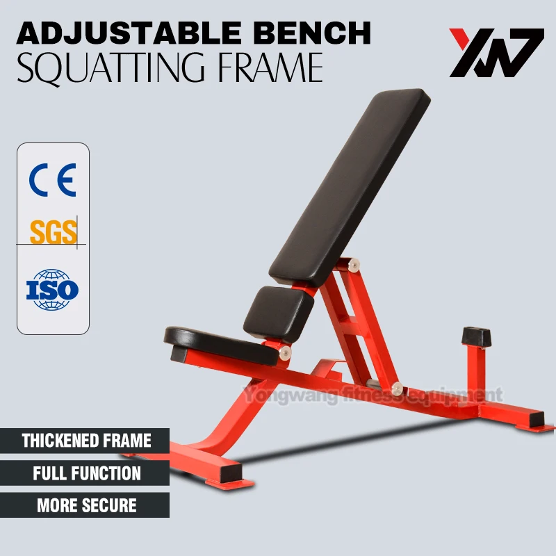 Коммерческий тренажерный зал оборудование здания тела YW-1606 настраиваемая скамья для пресса