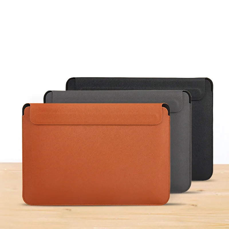 Protective Sleeve for laptop  Top PU Leather Material  Laptop Bag Perimeter Stitching Sleeve