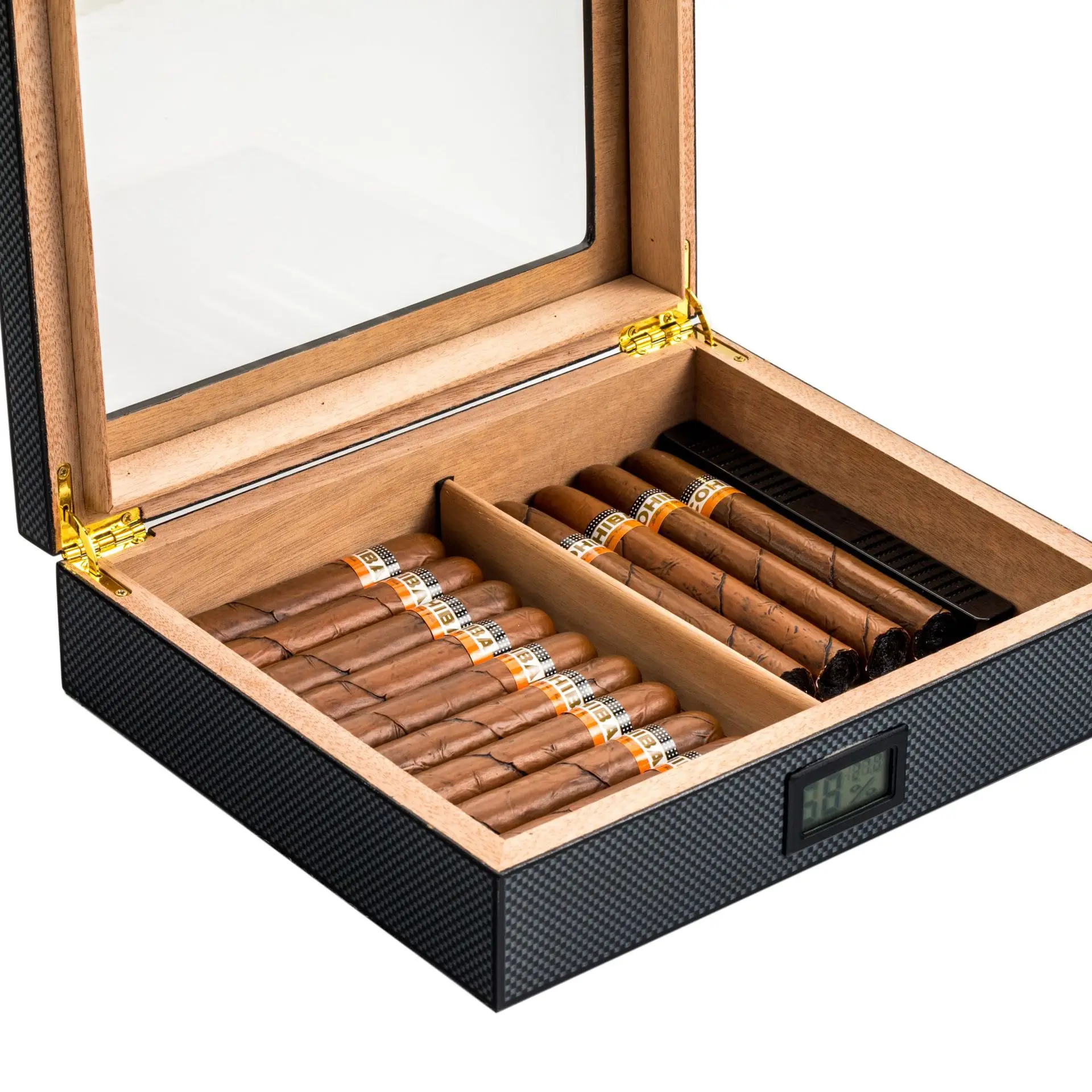 Luxury Empty Unfinished Wooden Cigar Humidor Gift Packaging Box