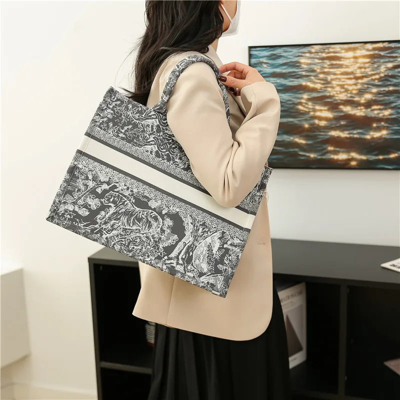 customize large capacity canvas tote bag luxury handbags for women