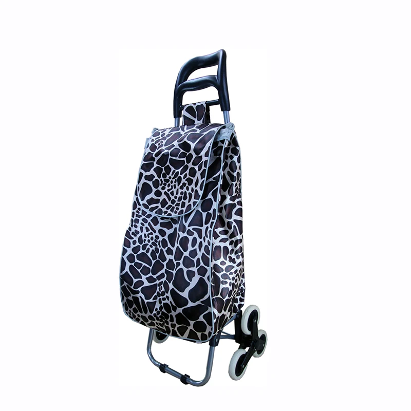 Wholesale Custom Foldable Market Climbing Metal Portable Shopping Cart With 6 Wheels Grocery