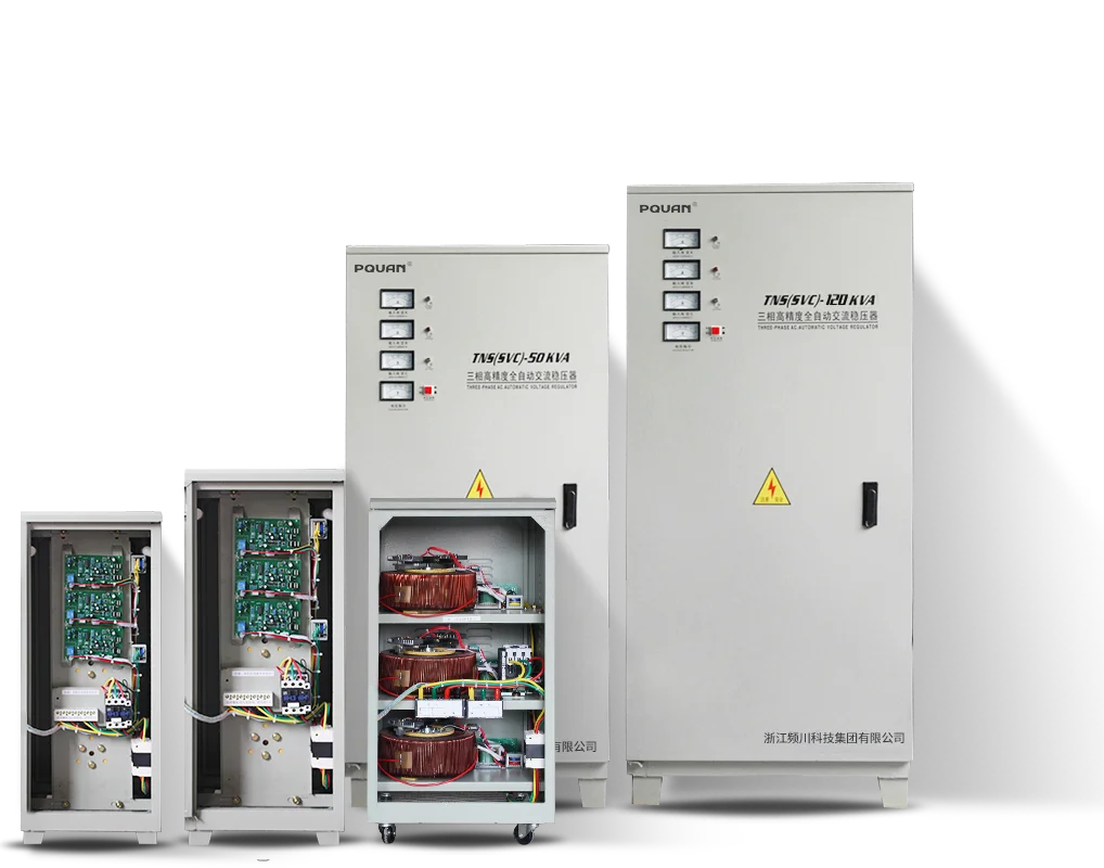 Automatic Voltage Regulator 380V 15/20/40/50/60/80/100kVA TNS/SVC Three Phase Stabilizer Industrial Voltage Regulator
