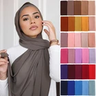 Chiffon Scarf Chiffon Wholesale Plain Chiffon Scarf Hijab With Neat Stitching Muslim Women Chiffon Shawls 61 Colors Available New Colors Release
