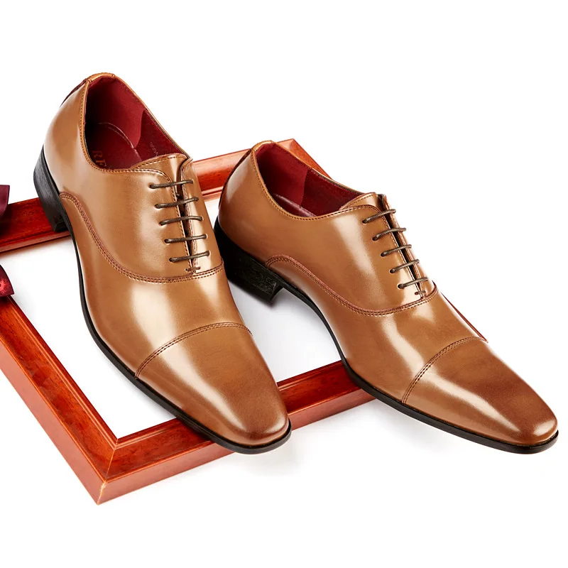 Men Leather Shoes High Quality Business Dress Shoes Wedding Dress