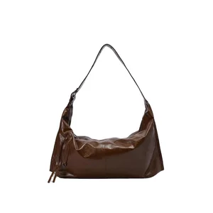 Custom Logo Fashion High Quality Ladies Handbags Design Underarm Bag Simple Retro Women Shoulder Bags