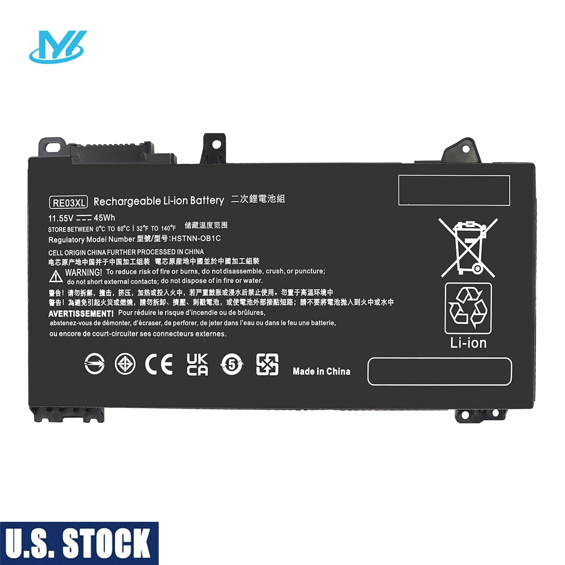 OUWEE RE03XL Laptop Battery Compatible with HP ProBook 430 440 445 450 455R G6 430 440 445 450 G7 Serie HSTNN-OB1C HSTNN-UB7R HSTNN-DB9A L32407-AC1 L32407-2B1 L32407-541 L32656-005 11.55V 45Wh 3750mAh OUWEE RE03XL Laptop Battery Compatible with HP ProBook 430 440 445 450 455R G6 430 440 445 450 G7 Serie HSTNN-OB1C HSTNN-UB7R HSTNN-DB9A L32407-AC1 L32407-2B1 L32407-541 L32656-005 11.55V 45Wh 3750mAh