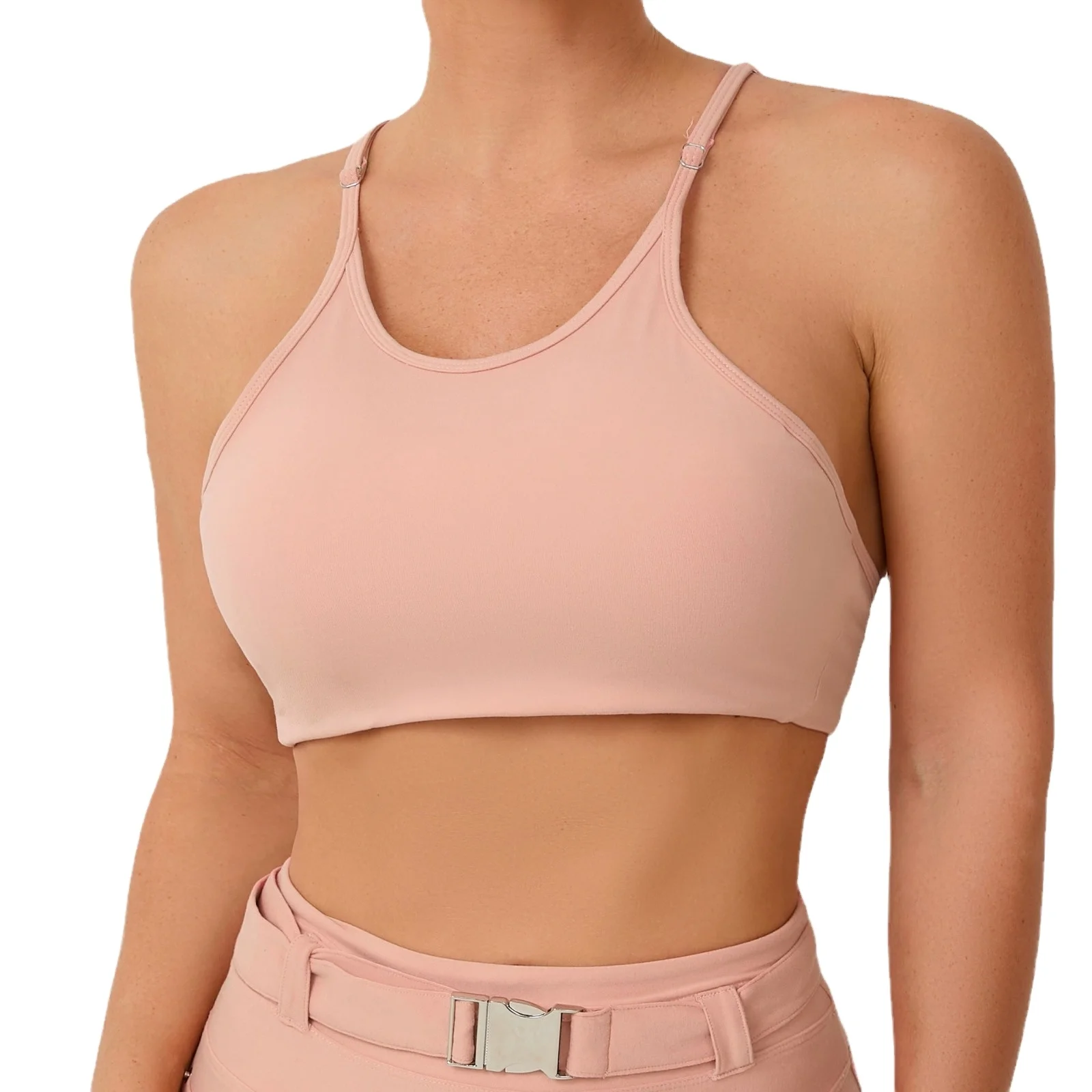 Soutien-gorge de sport une pièce ajustable pour femmes, anti-choque haute intensité pour le fitness, course à pied et yoga, avec un dos élégant