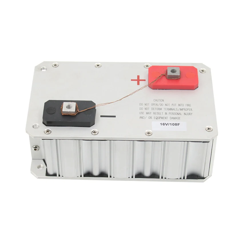 High Super 16V 500F Farad Capacitor Battery Module with 6 pieces 2.7V 3000F super capacitor cells in series