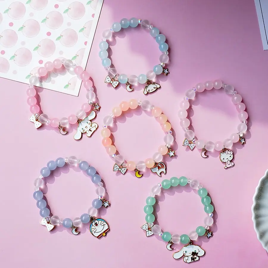 Elastic Stretch Crystal Bead Bracelet - Kawaii Fashion