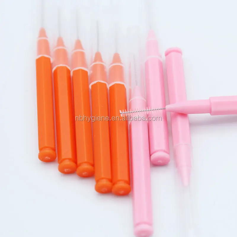 Поо бренд проволока из нержавеющей стали личная гигиена межзубная щетка тонкая щетка