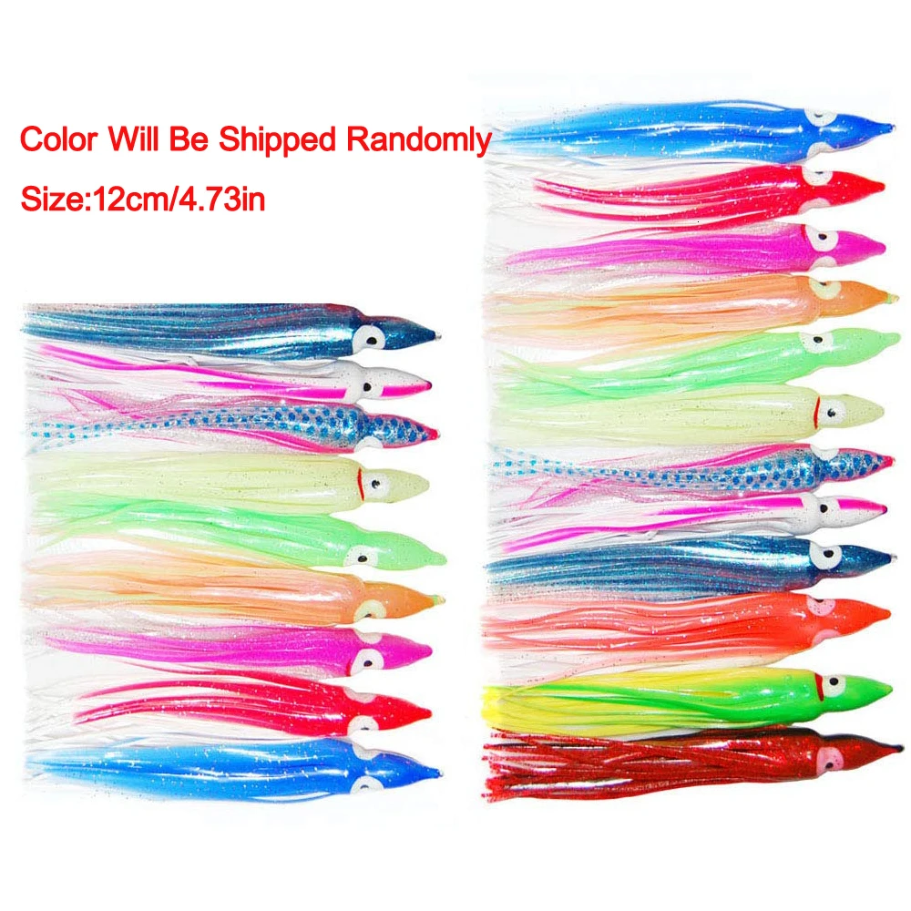 2''- 4.73 Octopus Squid Skirt Lures Saltwater Fishing Lures Soft