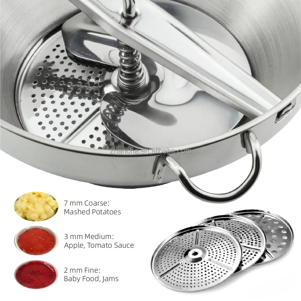 Stainless Steel Hand Crack Vegetables Mill Grinding Mushed Potato and Salad