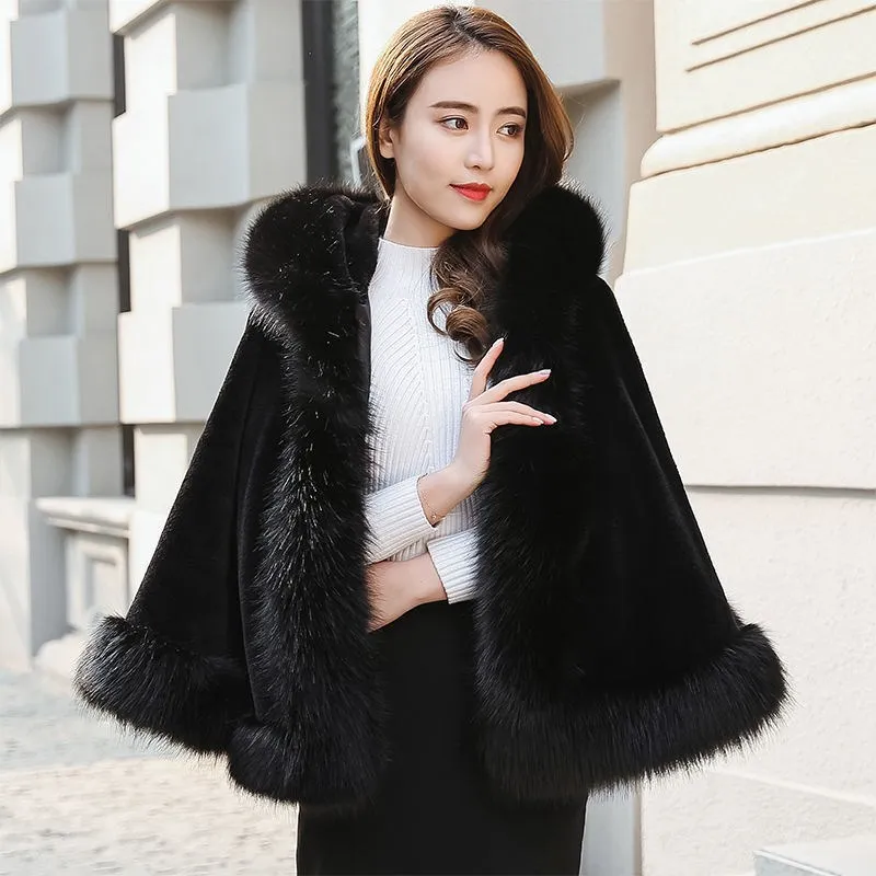 black fur shawl for dress Faux featuring a soft and sumptuous texture designed for ultimate comfort and sophistication Black Fur Fur Wraps For