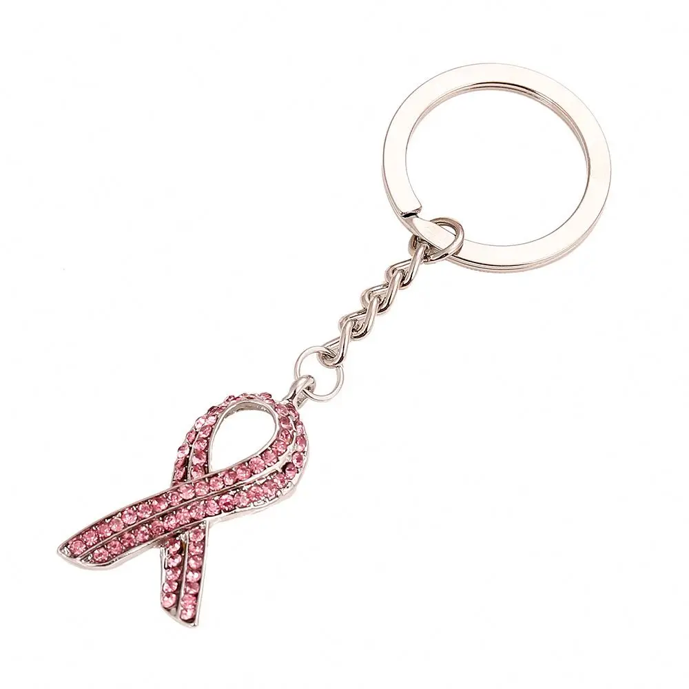 Support Breast Cancer Awareness with Bling Crystal Key Chains