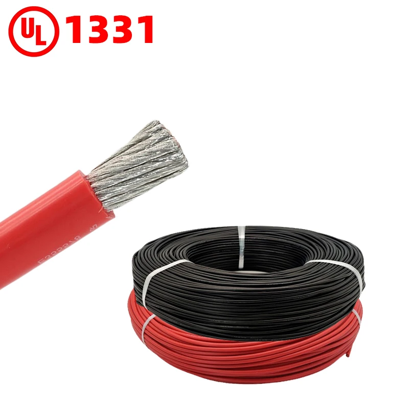 UL1331 Custom 600V AC Single ROHS Wire Cable Tinned Copper 14 30AWG FEP Insulation Stranded Nickel for Bare Construction