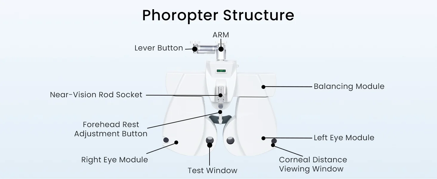 New Design Digital Portable Auto Phoropter CV-9800 Vision Tester Optics Instruments for Vision Testing Without/with Tablet