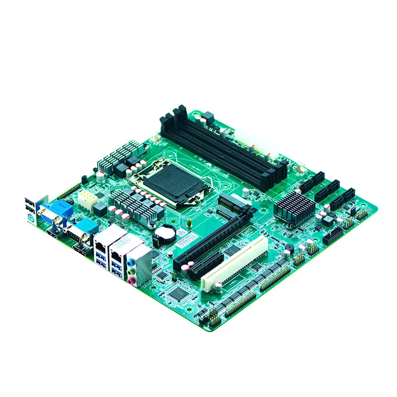 LGA1151 dual lan industrial motherboard with 4*ddr4 6*sata port for industrial application