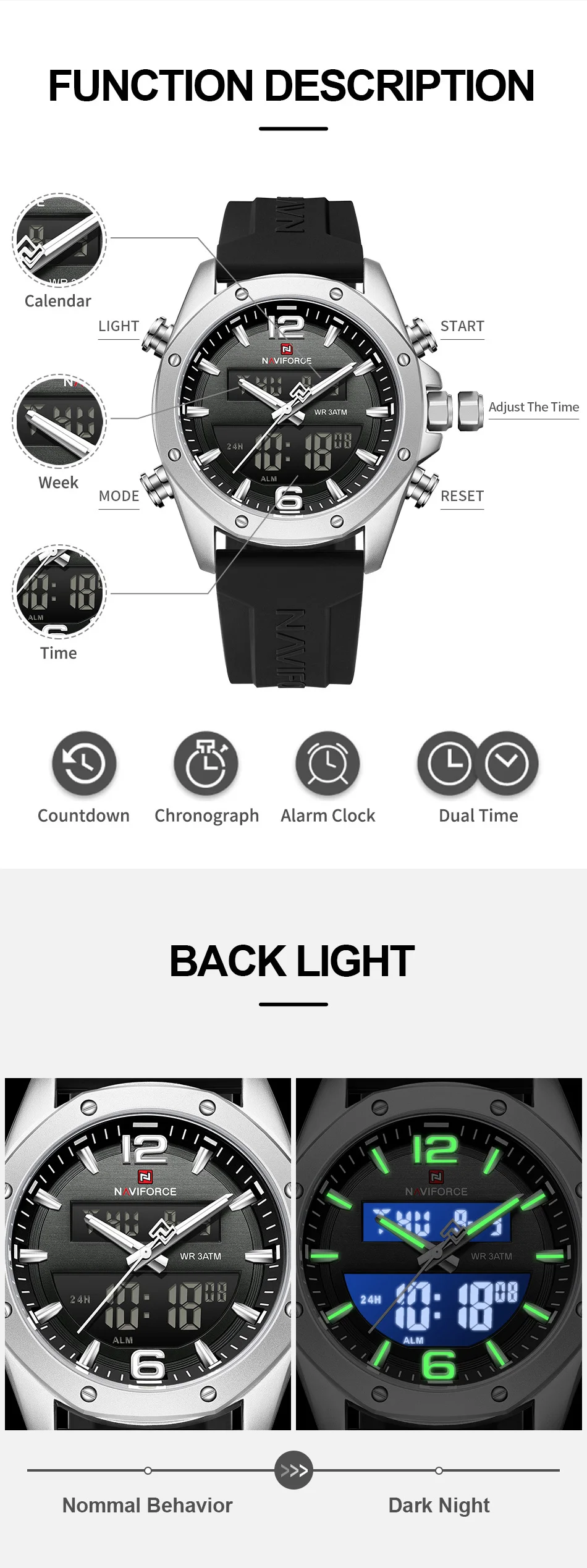 Naviforce 9264T Men’s Watch description image 3