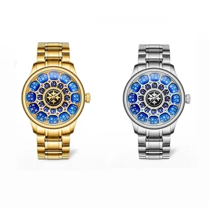 OEM/ODM Custom New Design Hip Pop Analog Stainless Steel Mechanical Watch Men Waterproof Luminous Automatic Wristwatch