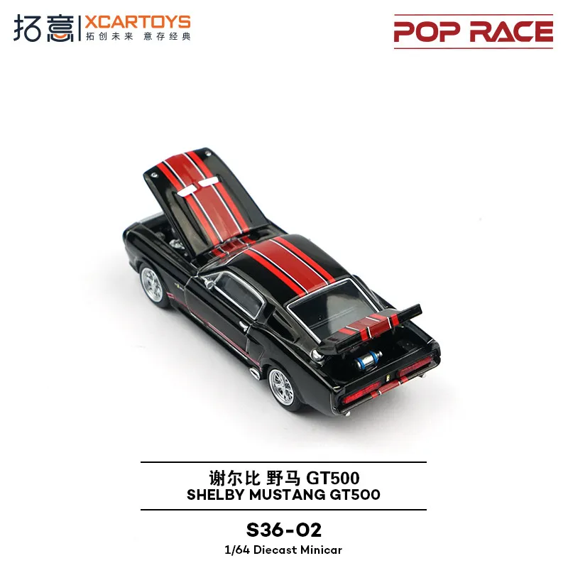 POPRACE 1:64 Shelby Mustang gt500 S36-02 Alaşımlı Araba Modeli